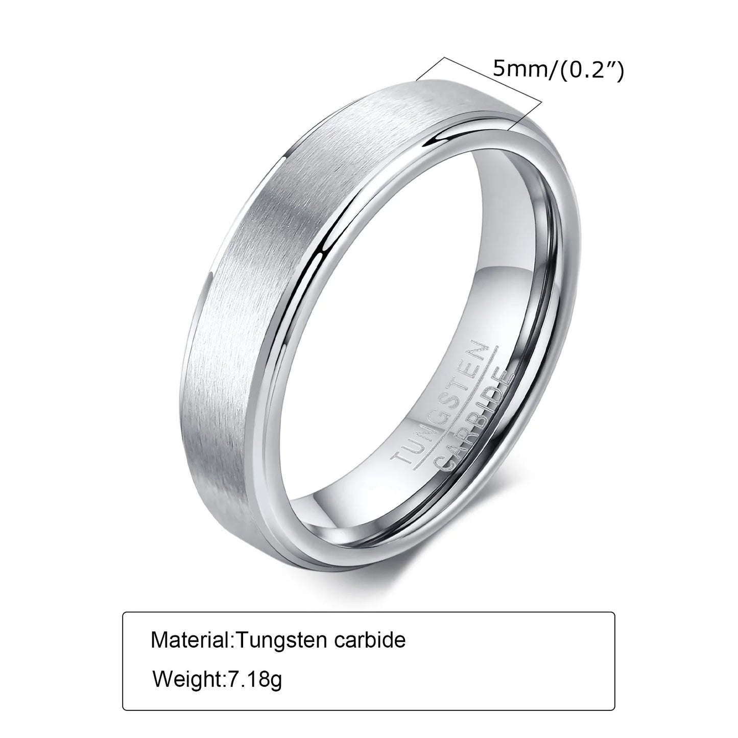 Anti Scratch Tungsten Wedding Band