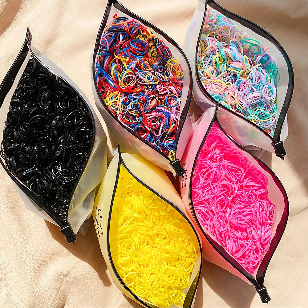 Colorful Disposable Rubber band Hair Ties