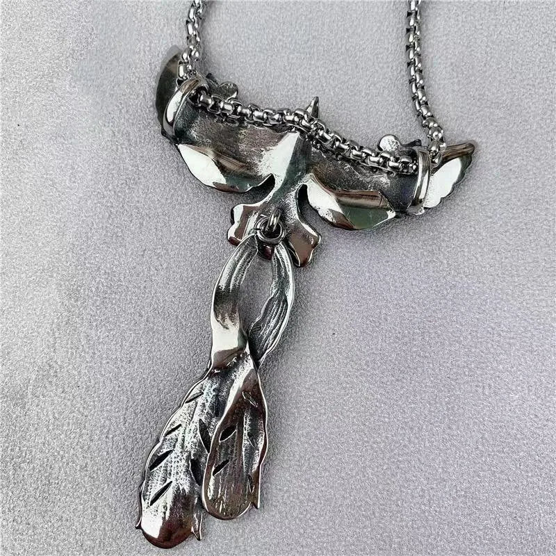 Mythical Bird Phoenix Pendant Necklace