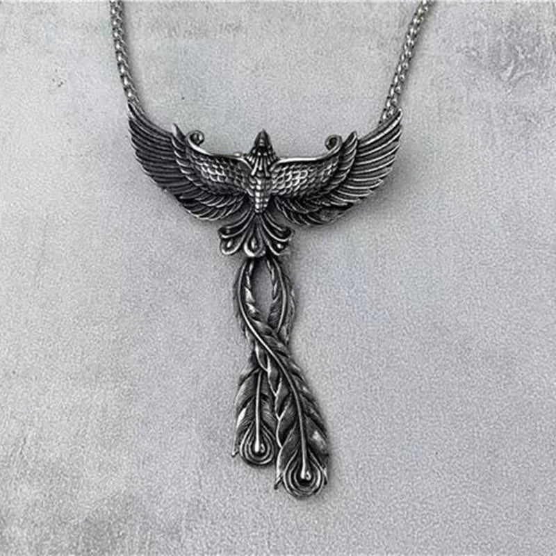 Mythical Bird Phoenix Pendant Necklace