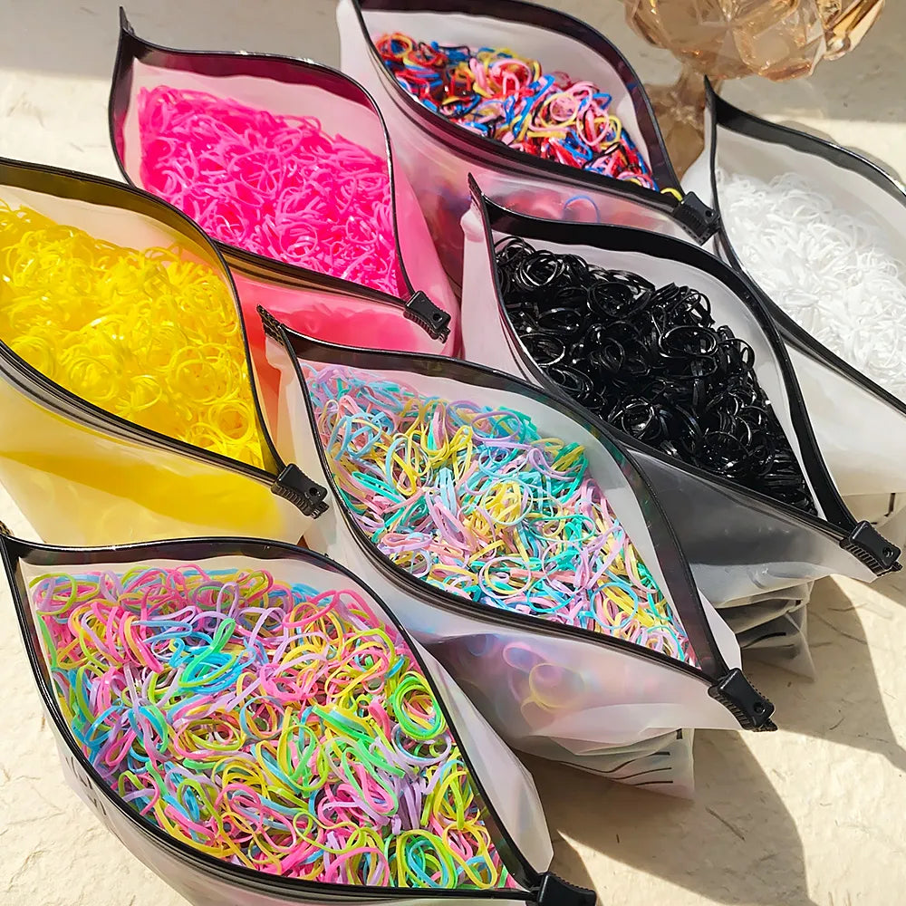 Colorful Disposable Rubber band Hair Ties
