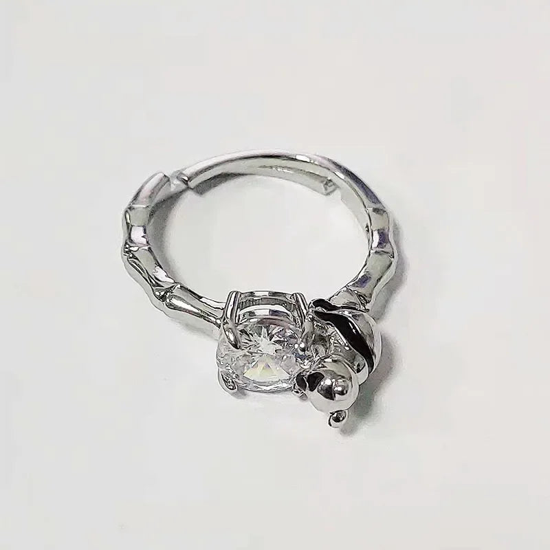 Animal Design Jewelry Panda Zircon Ring