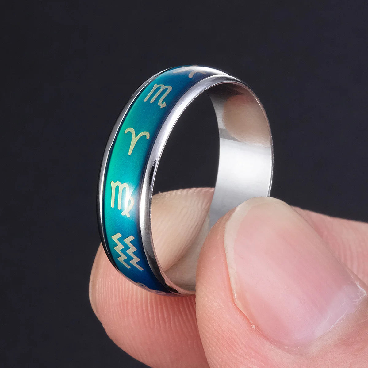Stainless Steel Color Changing Mood Rings