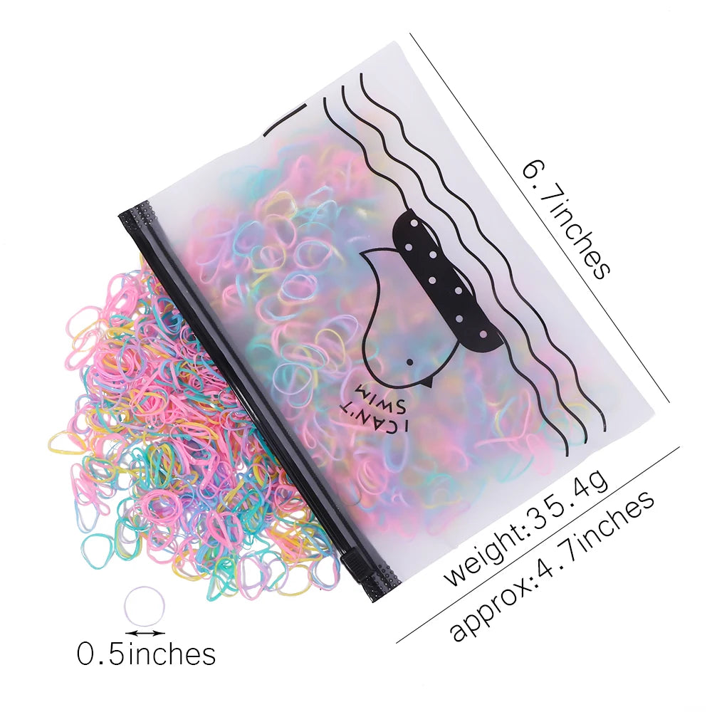 Colorful Disposable Rubber band Hair Ties