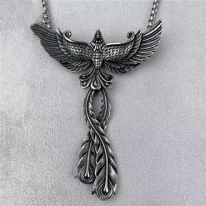 Mythical Bird Phoenix Pendant Necklace