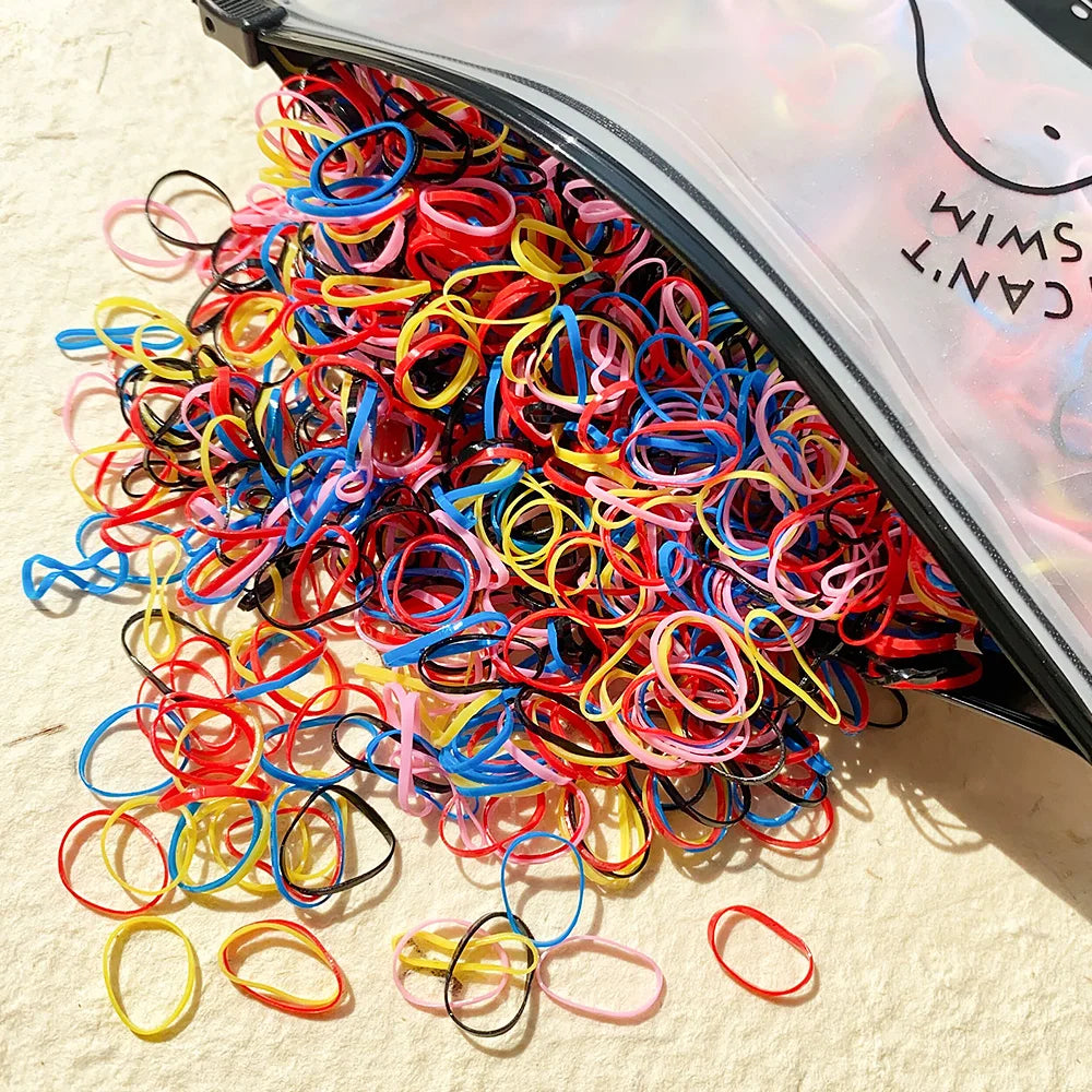 Colorful Disposable Rubber band Hair Ties