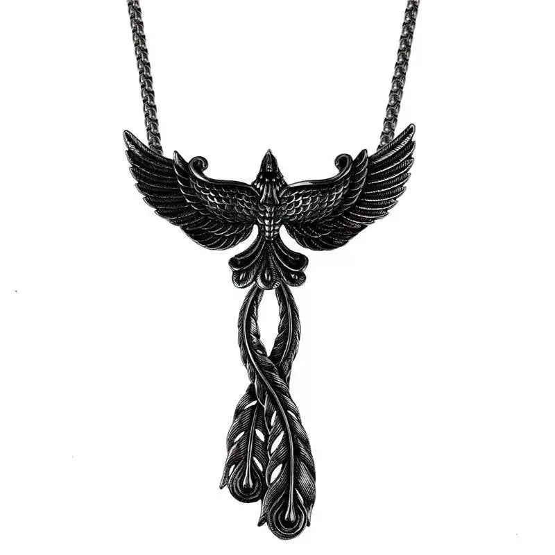 Mythical Bird Phoenix Pendant Necklace